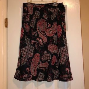 Black Paisley Skirt